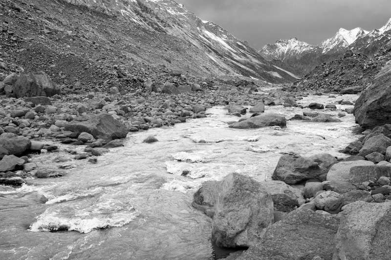 River Bhagirathi near Gaumukh in Uttarkashi district, Uttarakhand